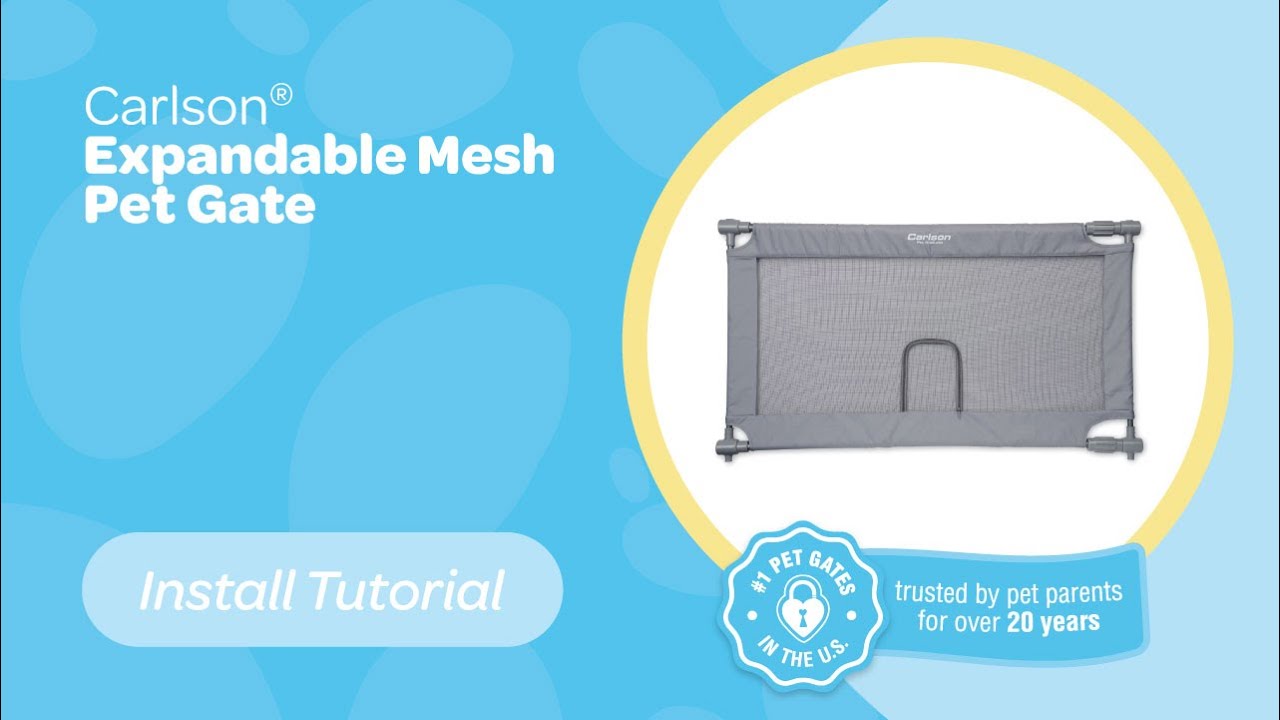 Carlson® Expandable Mesh Pet Gate - Install Tutorial