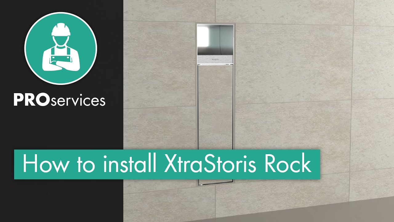 How to install a hansgrohe XtraStoris Rock toilet brush and toilet paper holder