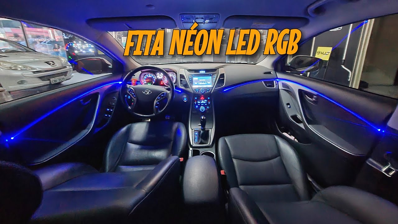 Hyundai Elantra 2015 GLS Fita Néon LED Rgb Painel e 4 Portas