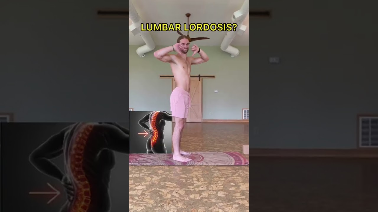 Lumbar lordosis relief movement 🕺🏼Hope it helps #lumbarpain #backpain #lumbarlordosis #lowbackpain