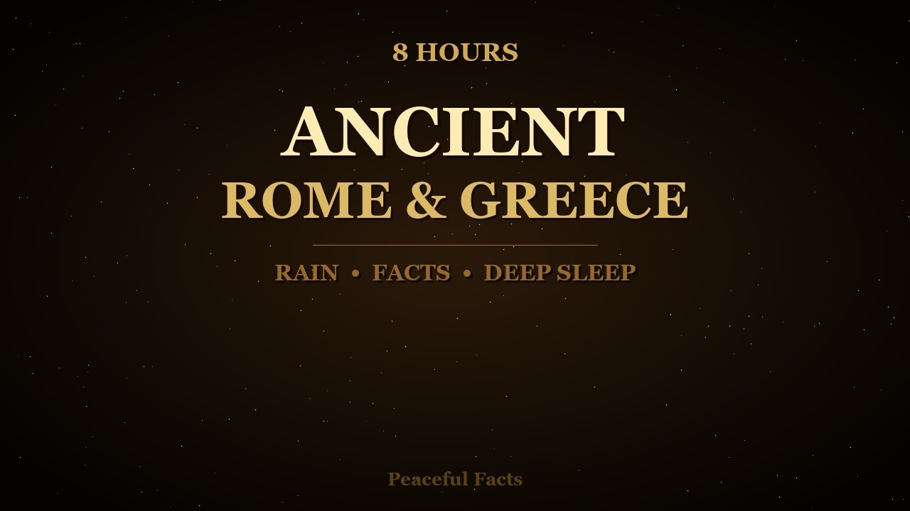 8 Hours of Ancient Rome & Greece Facts | Sleep Video with Rain Sounds | Calm Your Mind