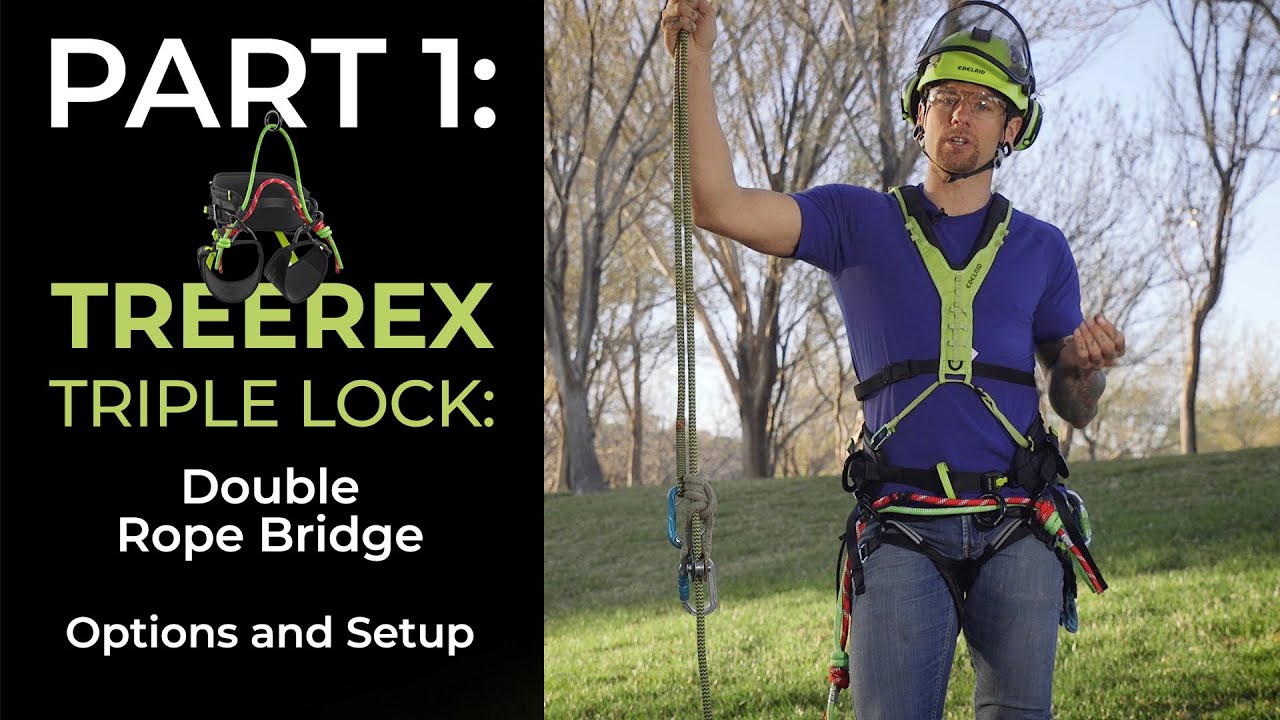 TREEREX TRIPLE LOCK: Double Rope Bridge - Options and Setup | EDELRID
