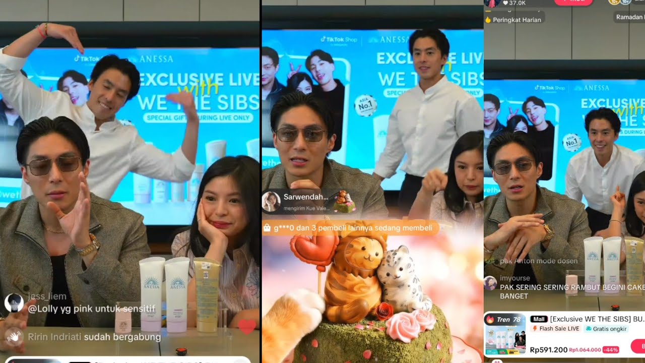 Happy n gacor nya papio n ko joseph saat mamio masuk n kasih gift di live nya 😍🥰