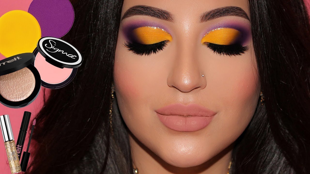 Gold Glitter + Purple Cut Crease! | Melissa Samways