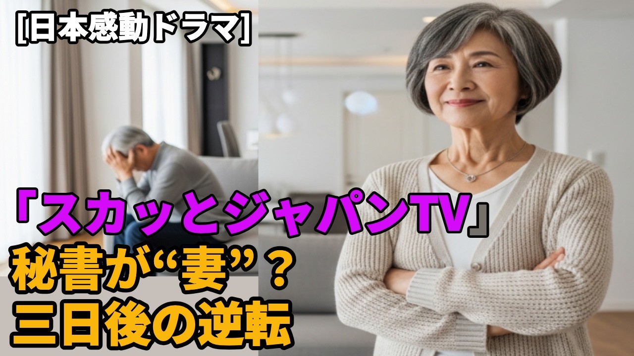 スカッとジャパンTV 夫の会社パーティーで秘書を“妻”と紹介された私。三日後、会長の父が動いた #ヒューマンドラマ#70代 代ストーリー#温かい物語, 人生ドラマ#絆ドラマ, 高齢者ストーリー