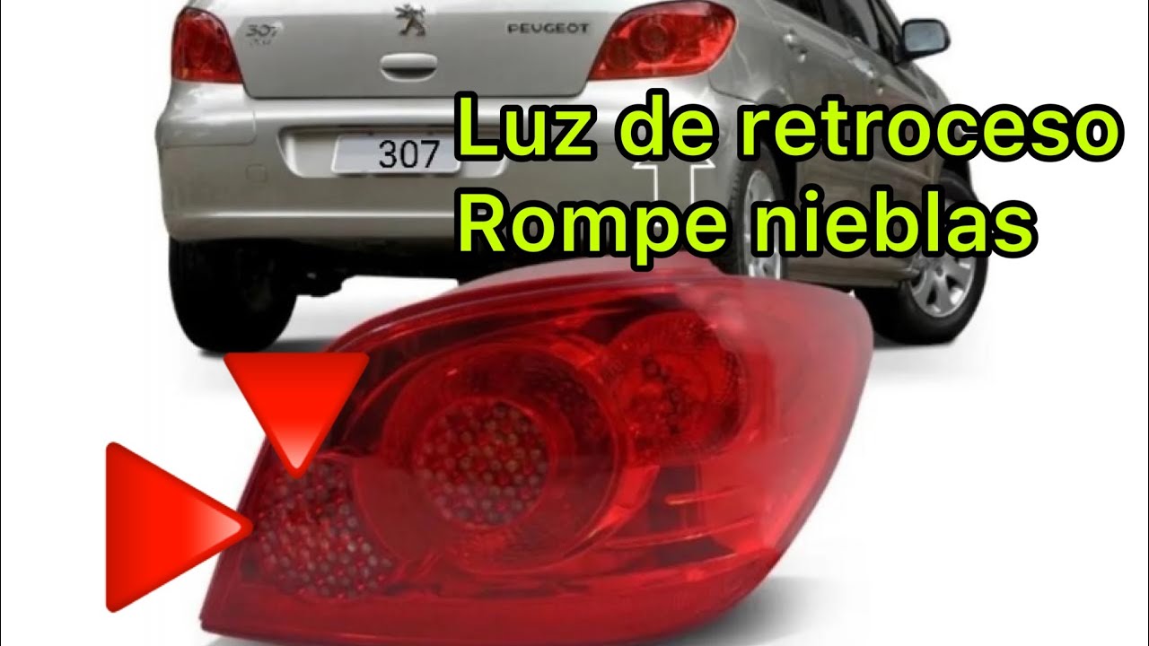 Peugeot 307 Cómo reemplazar lámparas de retroceso y rompe niebla trasera