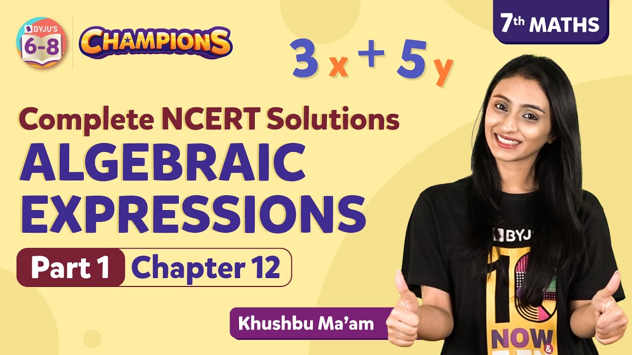 Algebraic Expressions Class 7 Maths (Chapter 12) Complete NCERT Solutions (Pt 1) | BYJU'S - Class 7