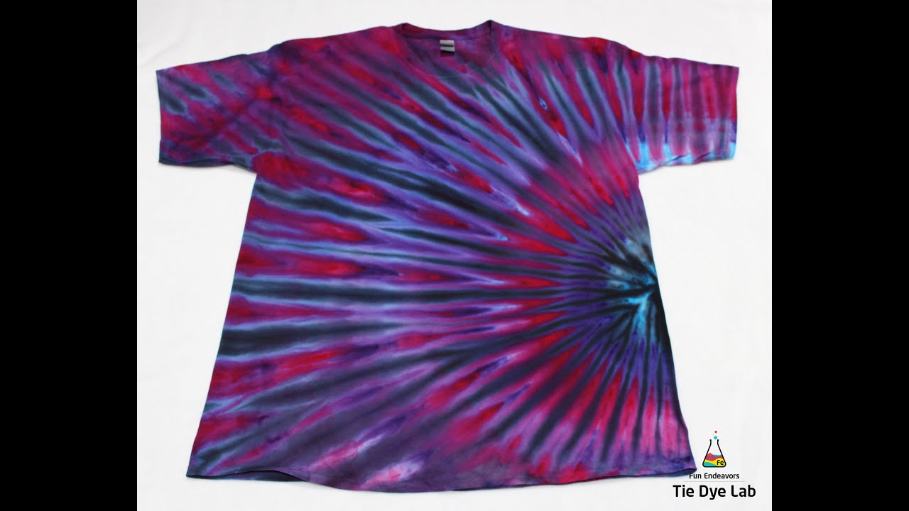 How To Incline Ice Dye A Tie Dye Fan Fold Shirt With Black Accents