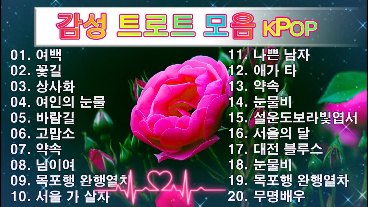 감성 트로트 모음 KPOP (TROT) PLAYLIST ☘️ ( 꽃길.상사화.여인의 눈물.회룡포.바람길...) #Kpop