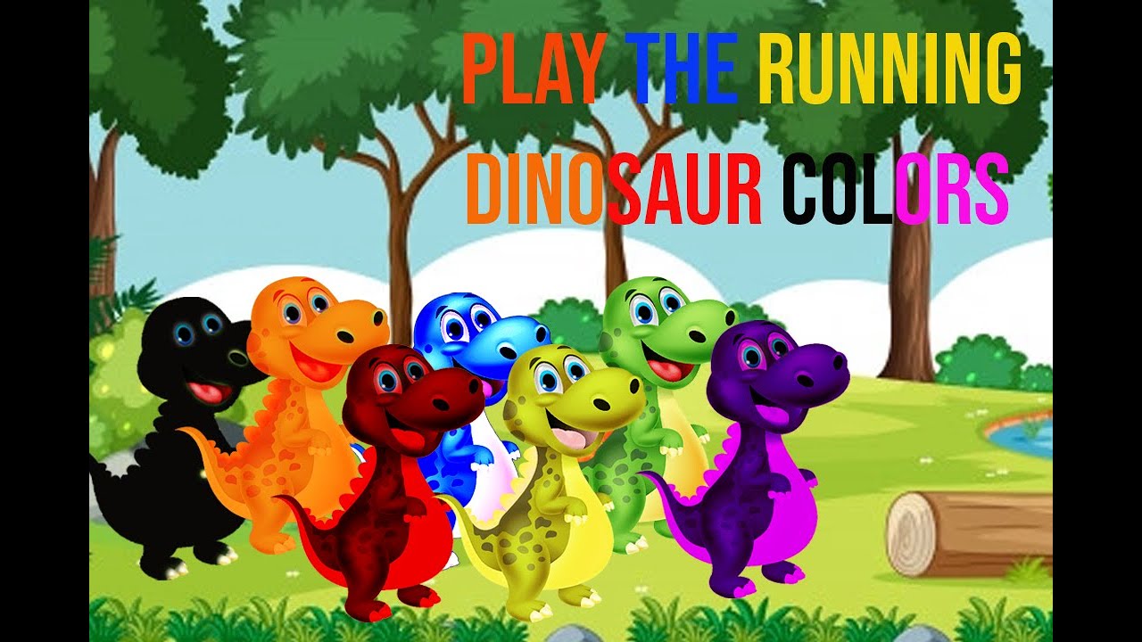 Play the running dinosaur colors 