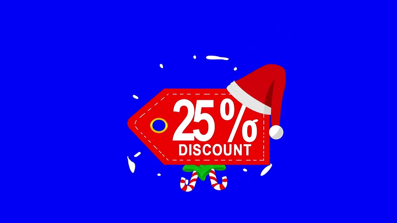 Christmas Discount Promo Motion Graphics - Stock Video Animation