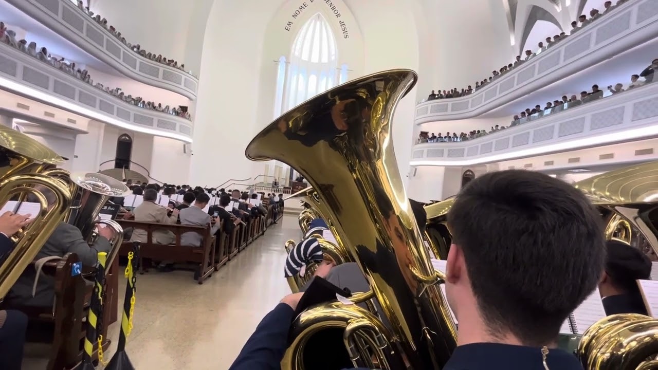 MEGA ENCONTRO DE TUBAS CCB BRÁS (500 TUBAS) - HINO 291