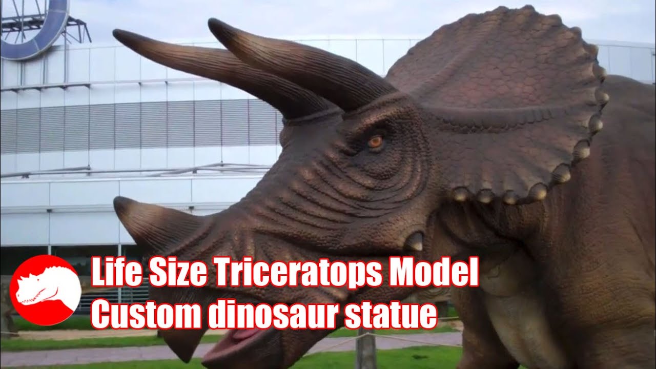 Life Size Triceratops Model - Silicone Dinosaur Statue