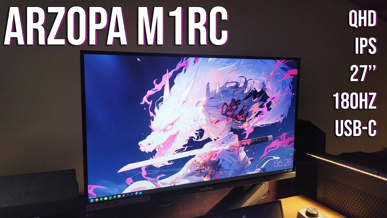 Arzopa M1RC - O Monitor MAIS BARATO e COMPLETO do Aliexpress! 27''', 2K, 180hz Por Menos de R$1.000!