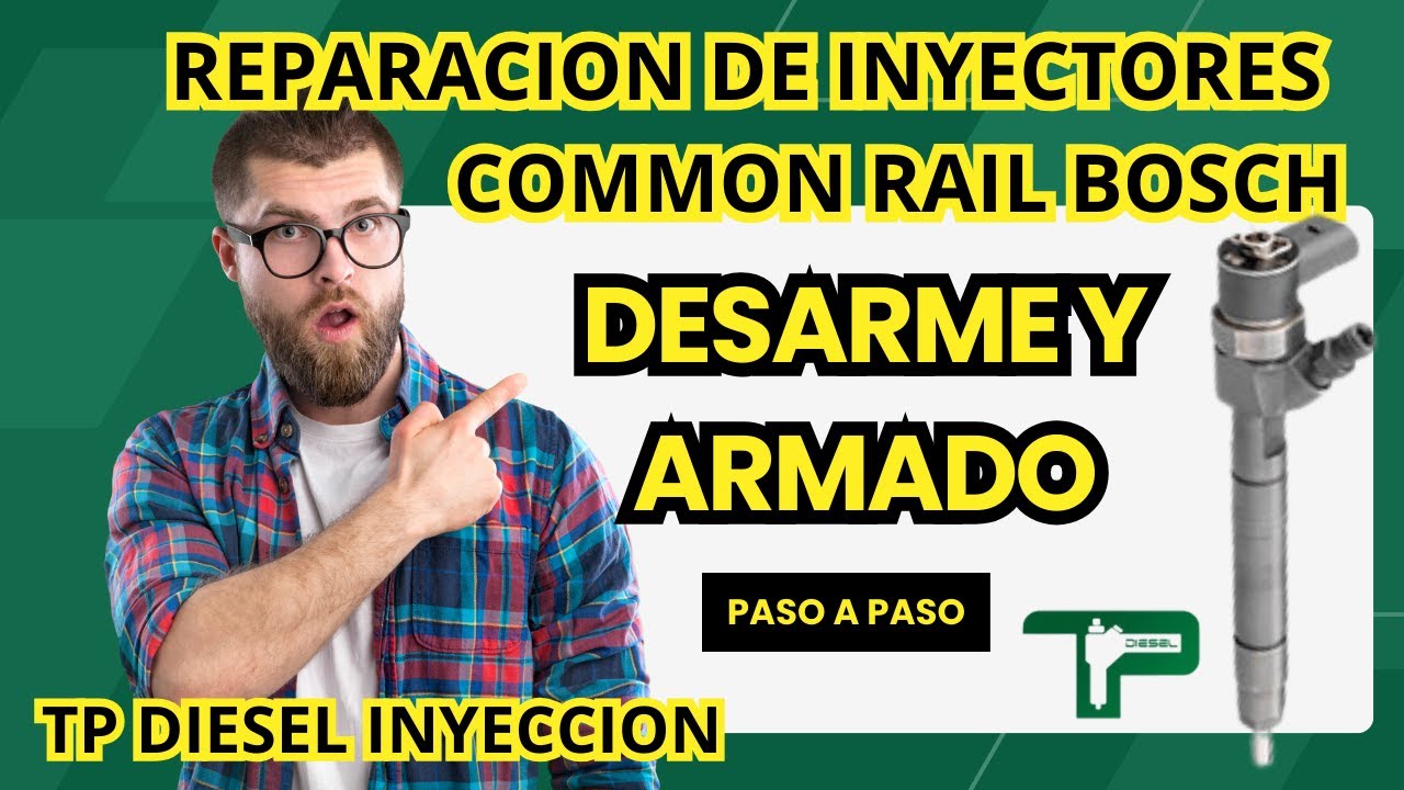 Como armar y desarmar un Inyector bosch common rail CRI completo con herramientas especiales