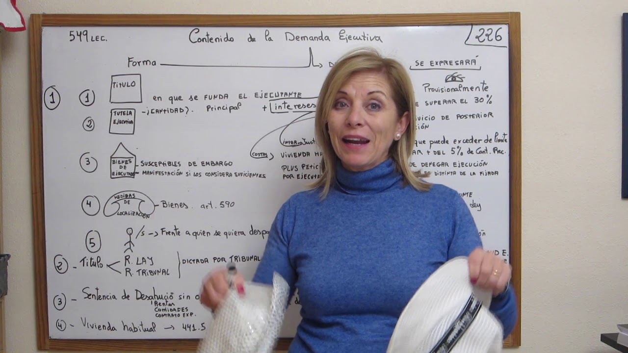 226.-DE LA EJECUCIÓN FORZOSA-  Contenido de la demanda ejecutiva