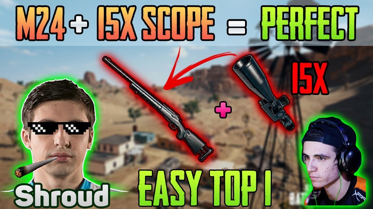 BEST COMBO M24 + 15x Scope - Shroud & Just9n win DUO FPP [TEST SERVER] - PUBG HIGHLIGTS TOP 1 #98