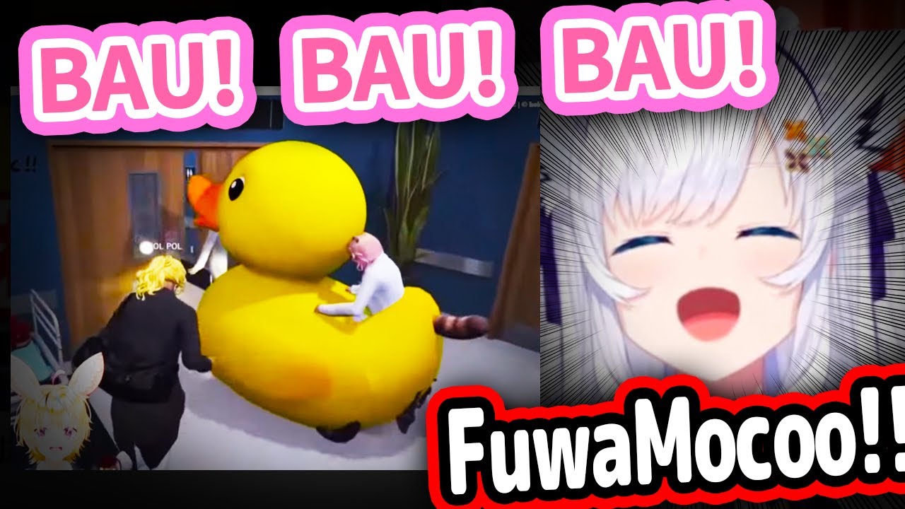 Fubuki's Reaction To Clip Of FuwaMoco Crashing Out With The Duck Mobile Is Too Funny【Hololive】