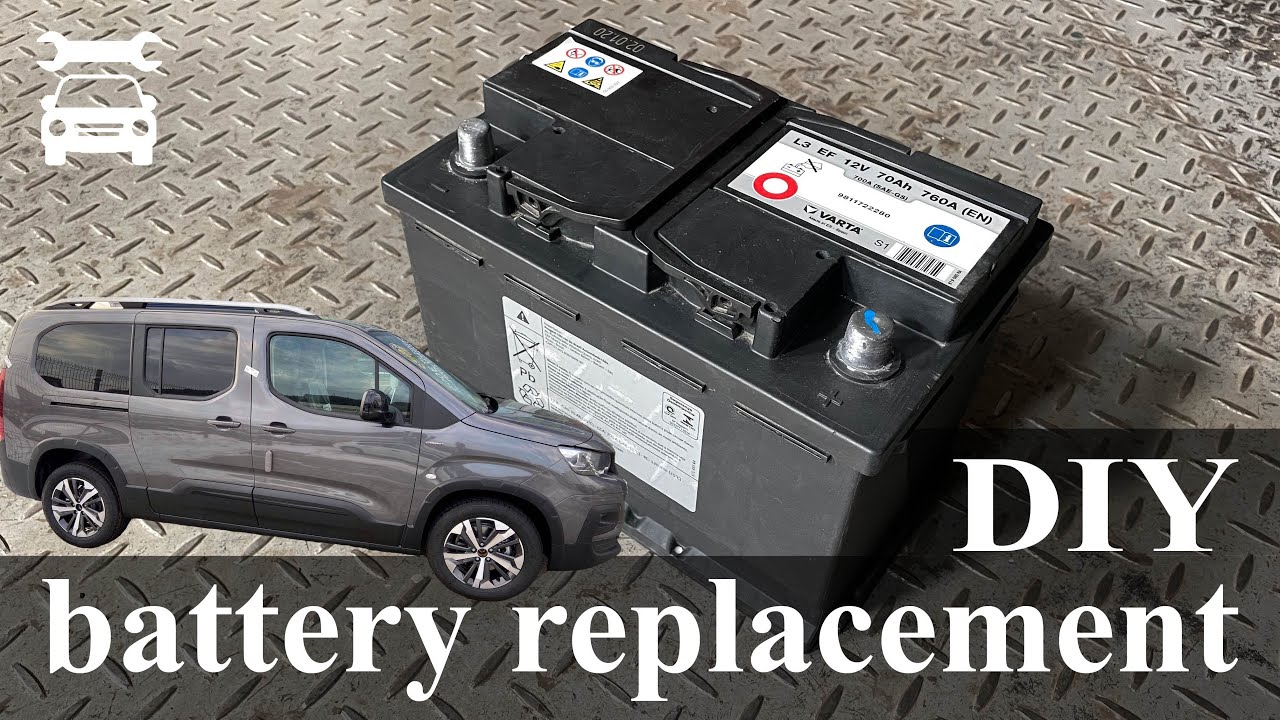 Замена аккумулятора PEUGEOT RIFTER/CITROEN BERLINGO/OPEL COMBO/TOYOTA PROACE CITY VERSO/FIAT DOBLO