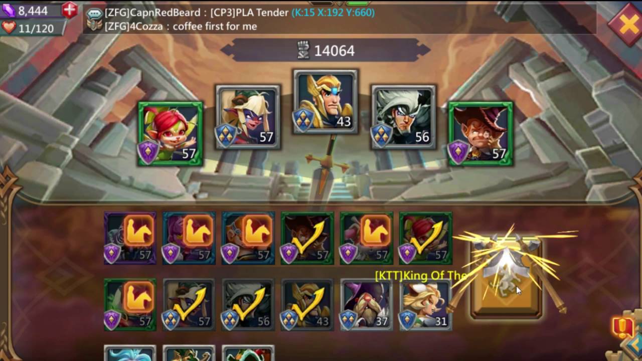 Lords Mobile Kingdoms War K1 .BS/ZFG vs K15 K7 K3