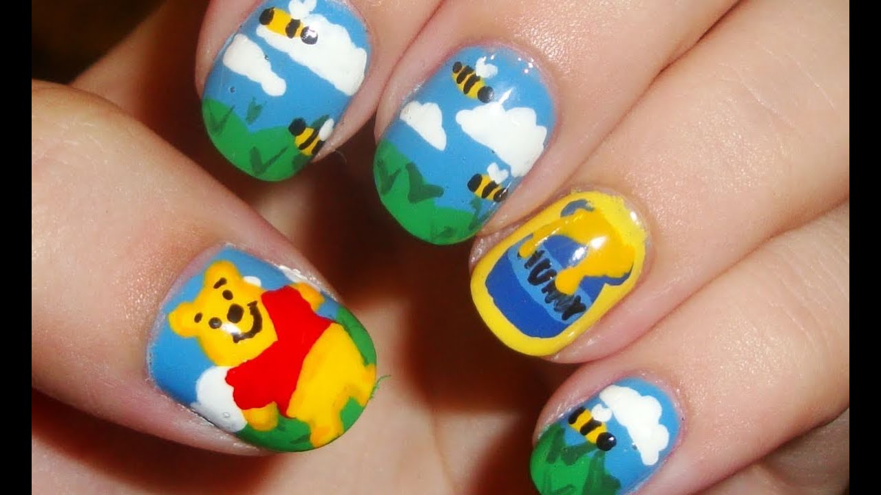 Winnie The Pooh Nail Art
