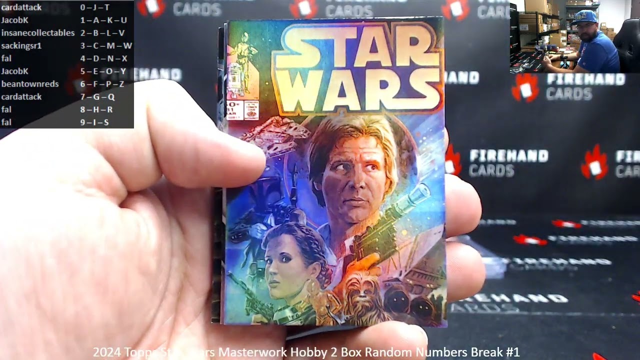 4/16/2025 2024 Topps Star Wars Masterwork Hobby 2 Box Random Numbers Break #1