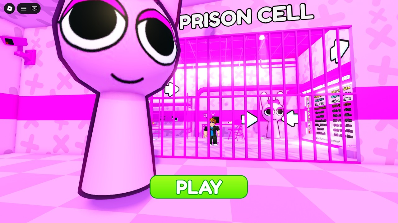 Escape Pink sprunki's OBBY Easy completion