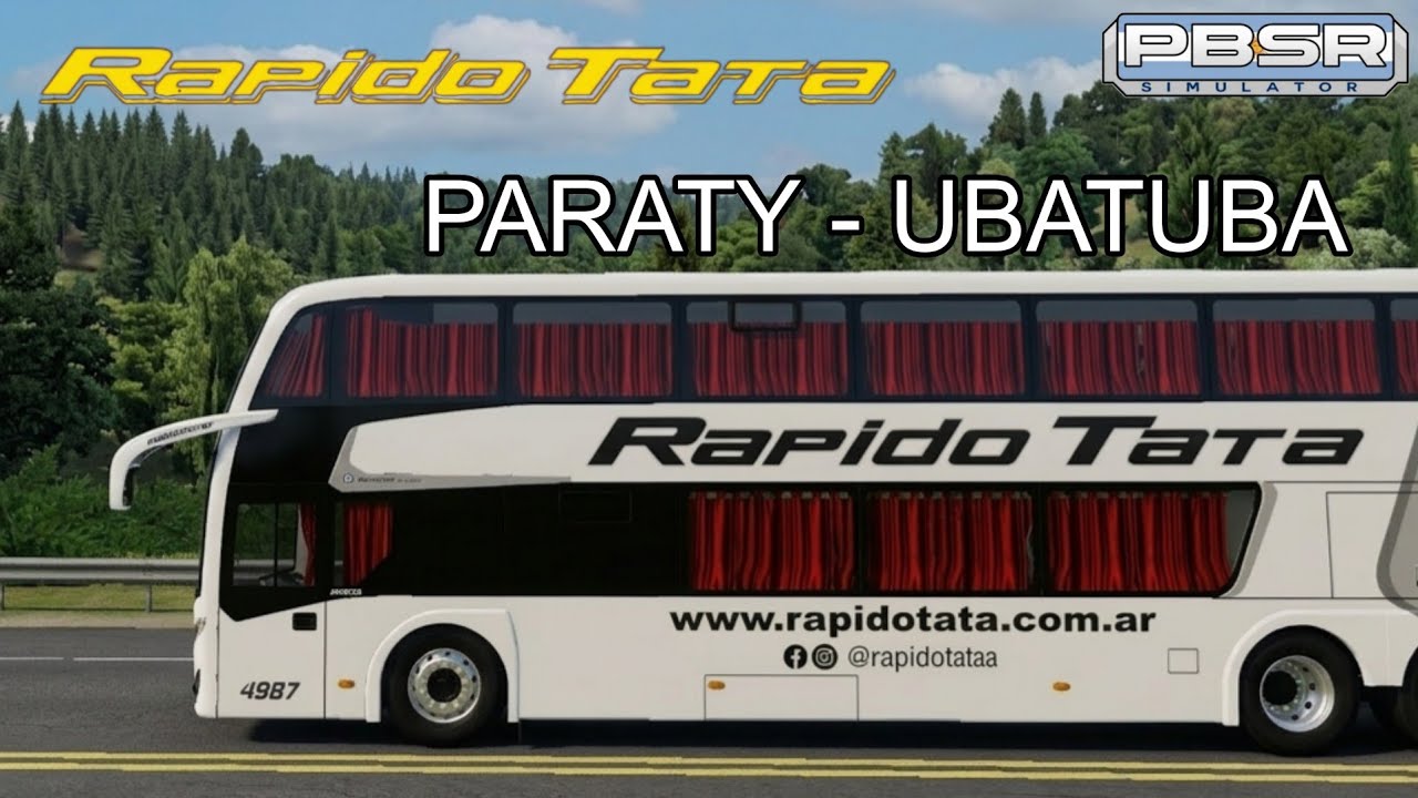 Paraty - Ubatuba / Rápido Tata int 4987/ Metalsur Starbus 3dp/ Proton bus simulator road argentina 