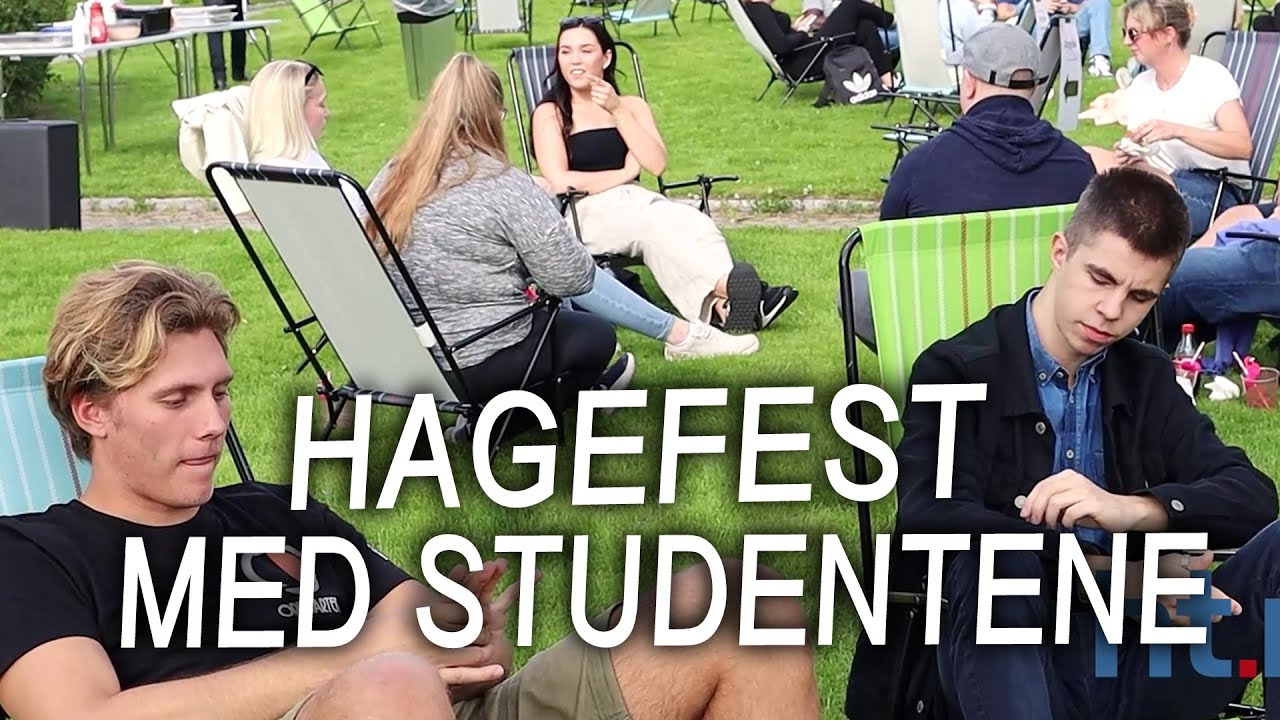 Hagefest med de nye studentene - Irene rundtomkring (Harstad Tidende)
