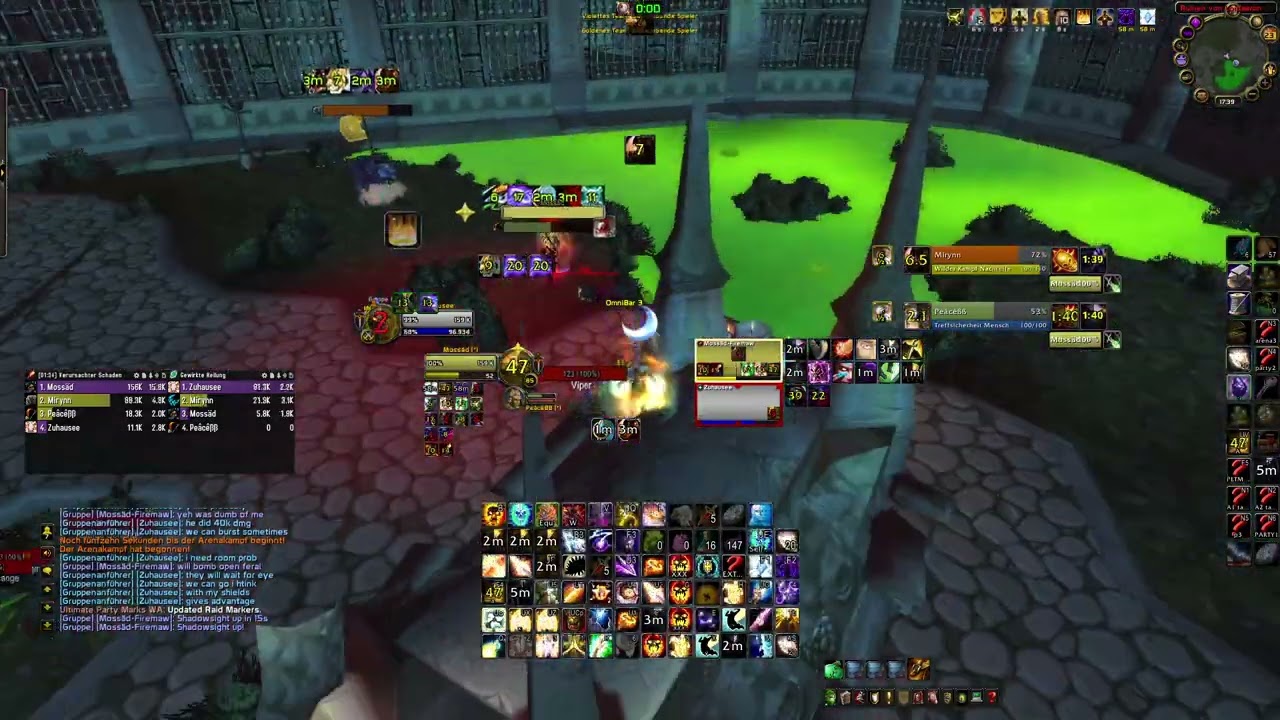 WoW Cataclysm Classic TOP EU ARENA HEAL POV: I Disc Priest + Rogue VS Hunter + Feral Druid