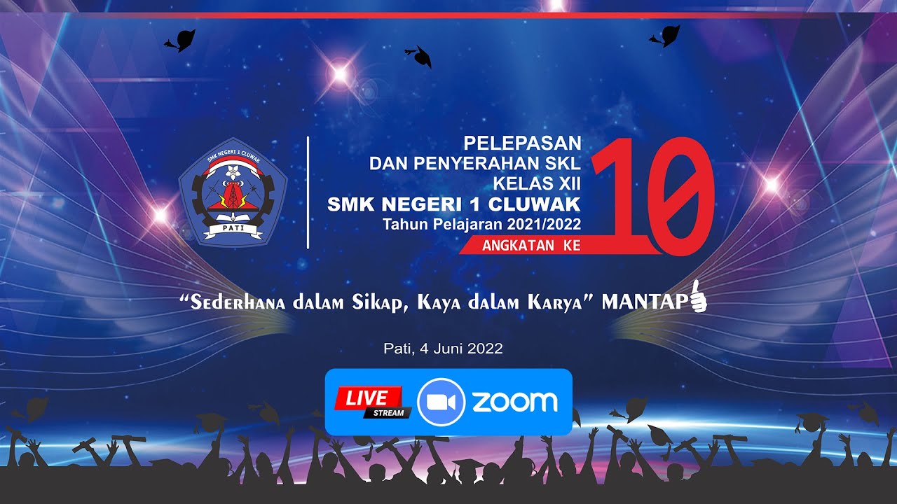 PELEPASAN DAN PENYERAHAN SKL KELAS XIISMK NEGERI 1 CLUWAK ANGKATAN KE-10 Tahun Pelajaran 2021/2022