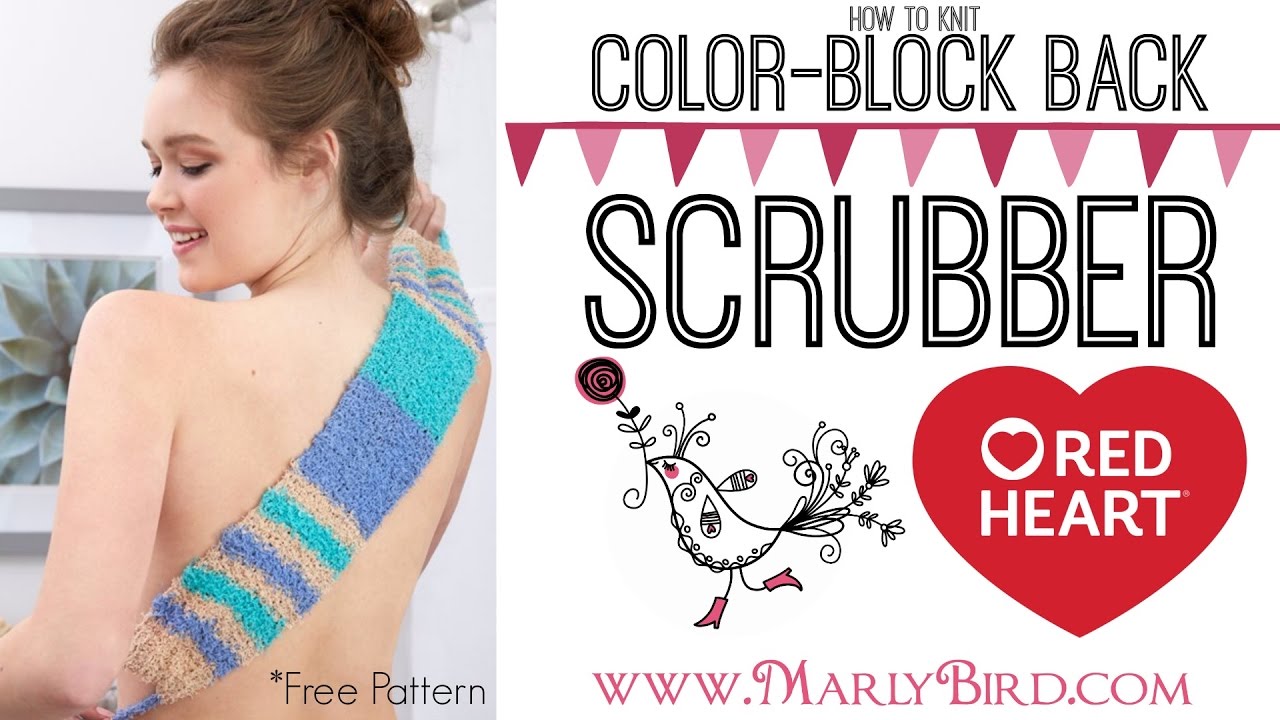 How to Knit Color Block Back Scrubber