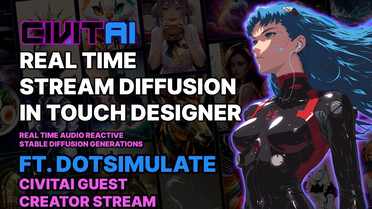 Real Time AI Generations in Touch Designer ft. DotSimulate! // Civitai Guest Creator Stream