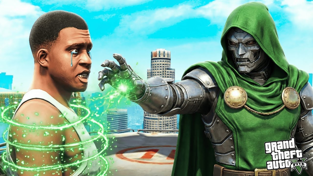 Dr Doom Take Over Franklin Becomes Most Powerful DOOM Fight Avengers  in GTA 5