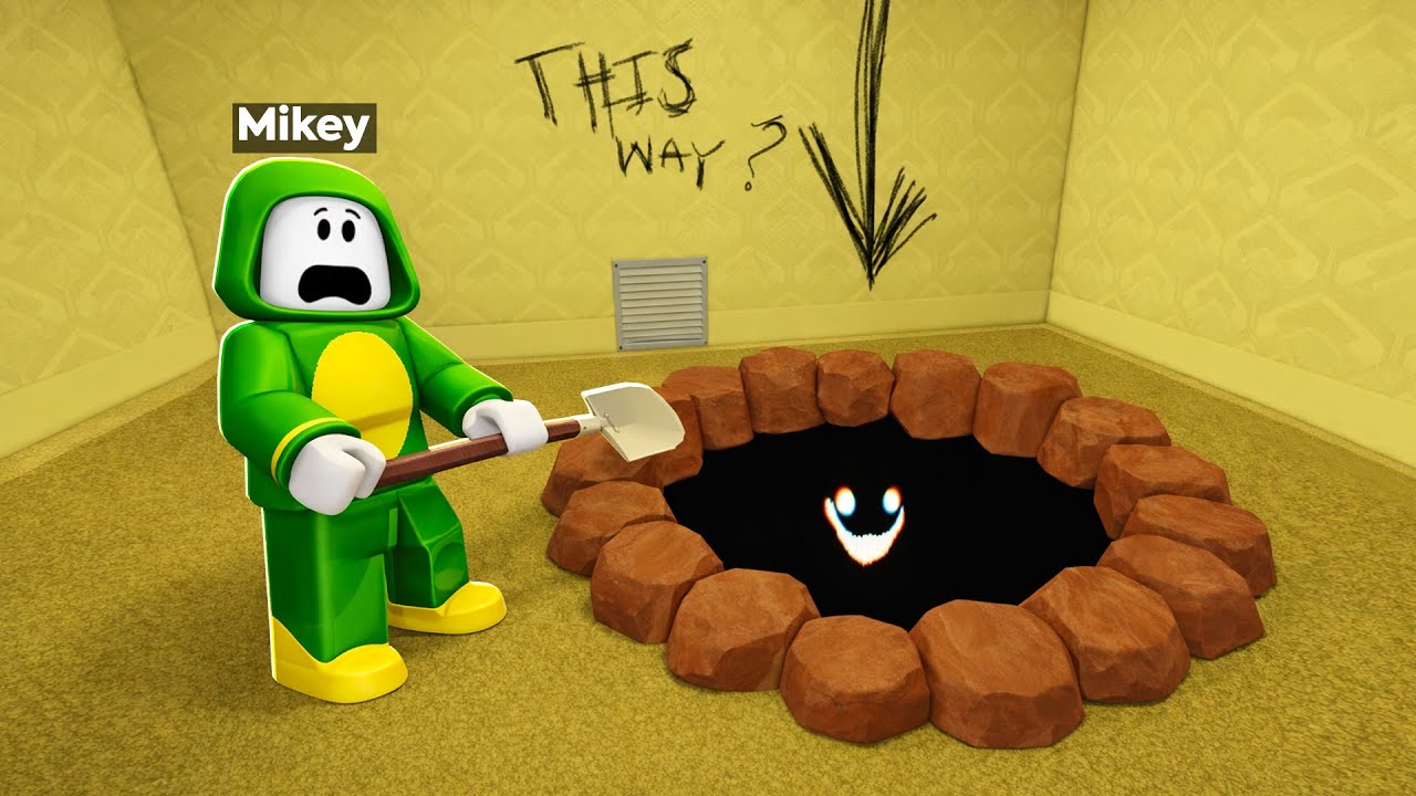 JJ and Mikey Dig to Escape The Backrooms in Roblox !? (Maizen)