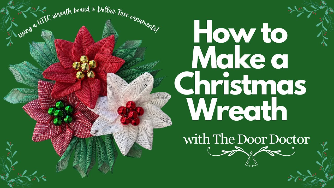 How to Make a Christmas Wreath/ Flower Wreath Tutorial/ Christmas Wreath Tutorial/ Wreath Crafts