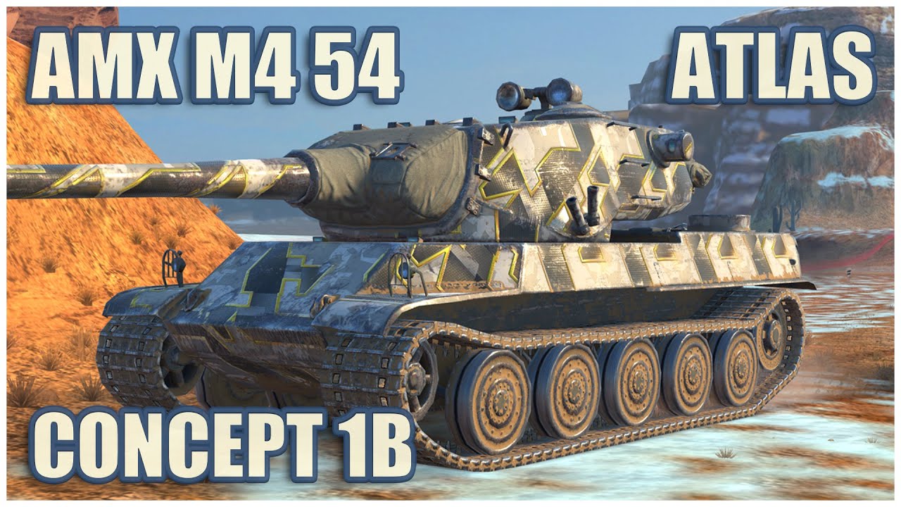 Concept 1B, AC-10 Atlas & AMX M4 54 • WoT Blitz Gameplay