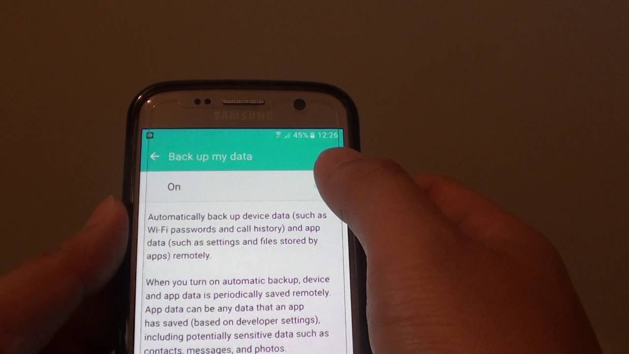 Samsung Galaxy S7: How to Enable / Disable Automatic Backup of Data
