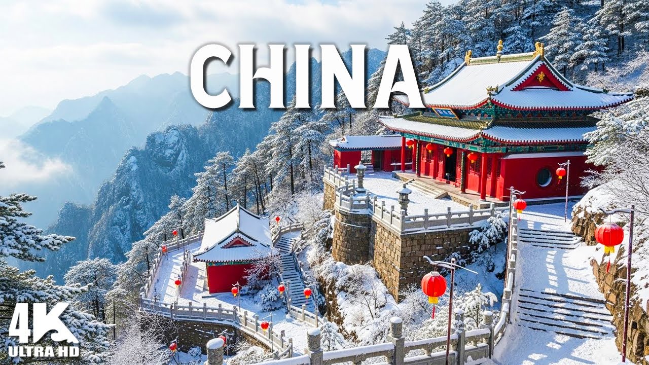 CHINA WINTER 4K ❄️ Majestic Snowy Great Wall, Icy Rivers & Ancient Architectural Wonders