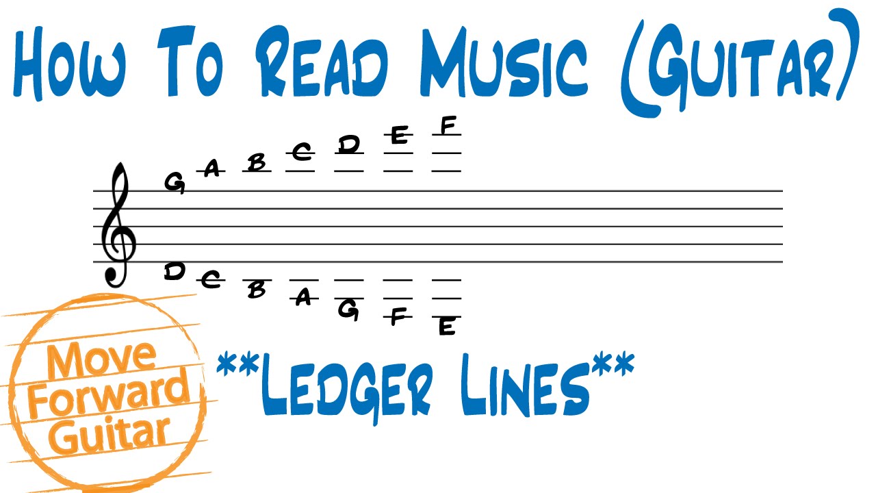 Как читать ноты (гитара) — Ledger Lines