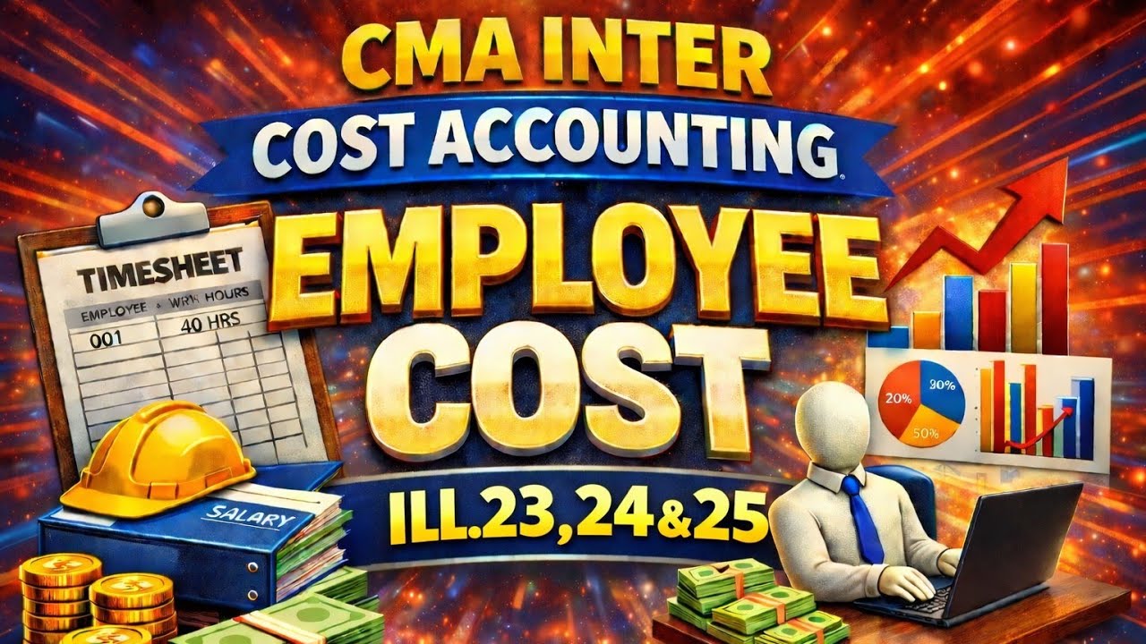 CMA INTER |EMPLOYEE COST| ILLUSTRATION 23,24 & 25|Cost accounting|STUDY MATERIAL Solutions