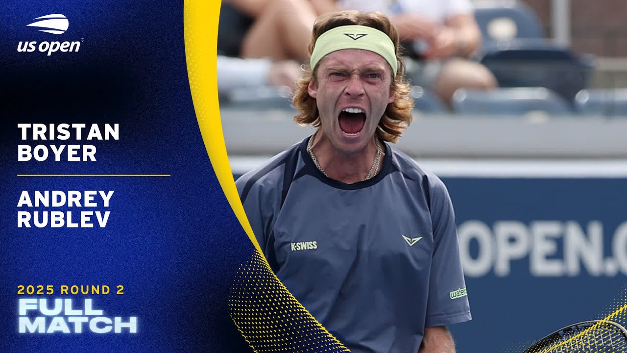 Tristan Boyer vs. Andrey Rublev Full Match | 2025 US Open Round 2