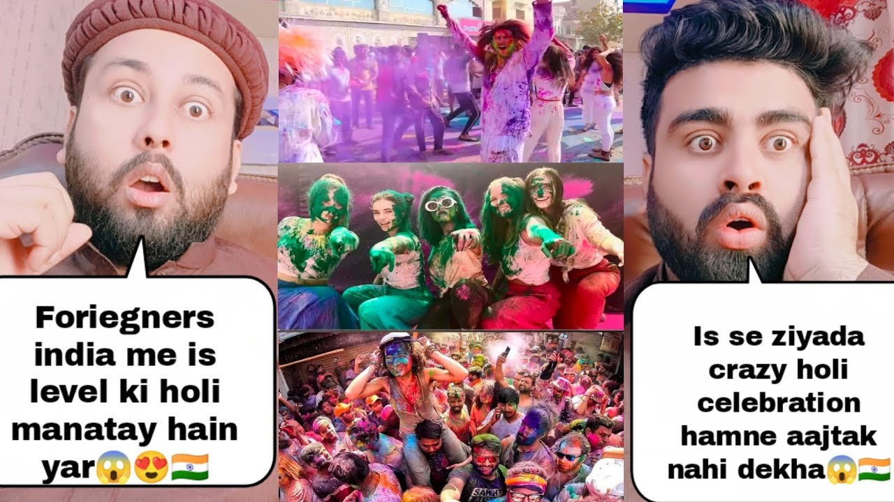 Foreigners Crazy Holi Celebration In India | Craziest Holi Celebration By Foreigners And Indians😱