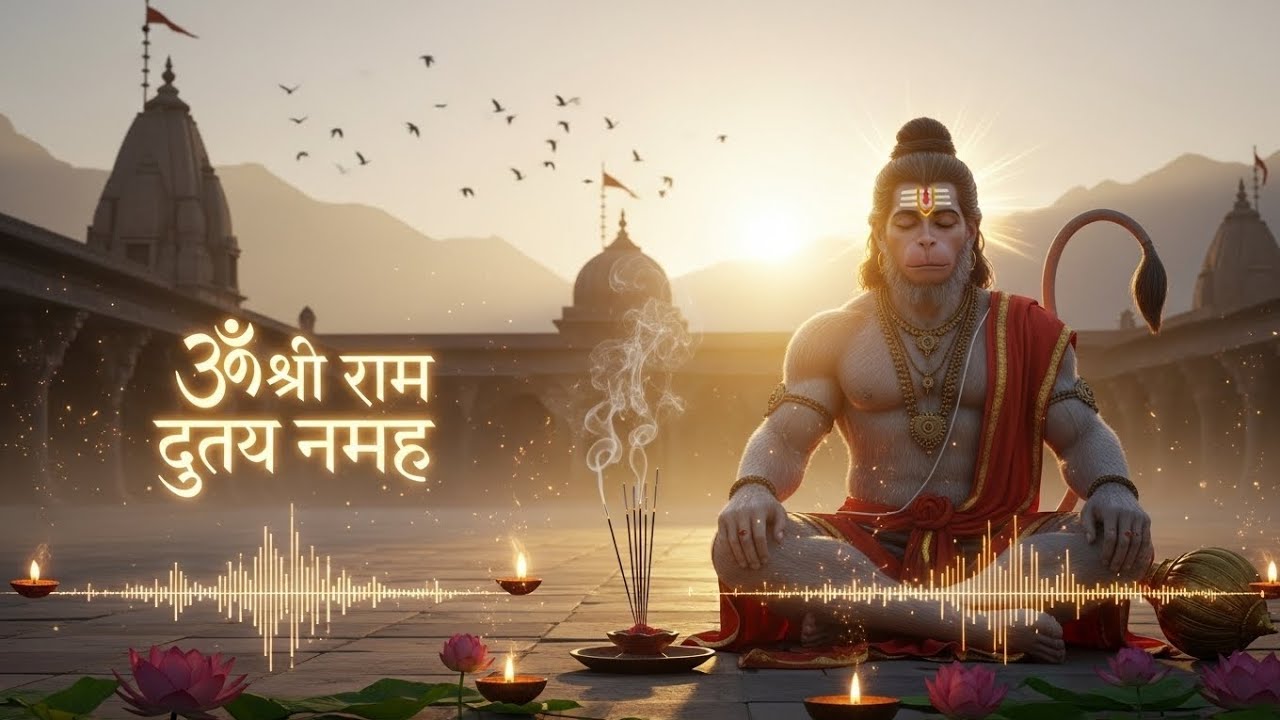 ॐ श्री राम दूताय नमः 🙏 | Morning Powerful Hanuman Mantra | Peace & Strength | Bhakti Jap
