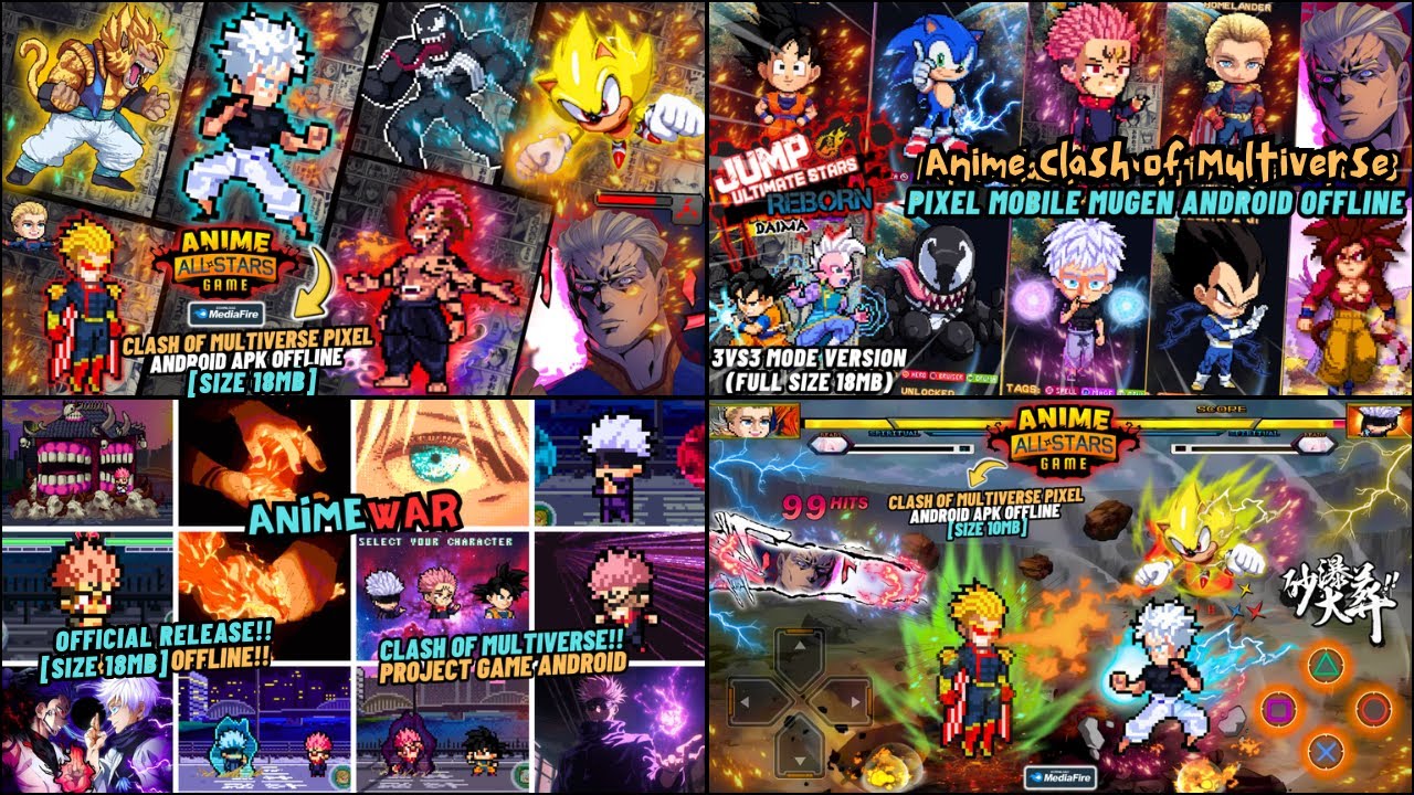 RELEASE‼️ ANIME CrossOver Clash of The Multiverse Pixel Mobile - Android OFFLINE Update 2026💯🔥