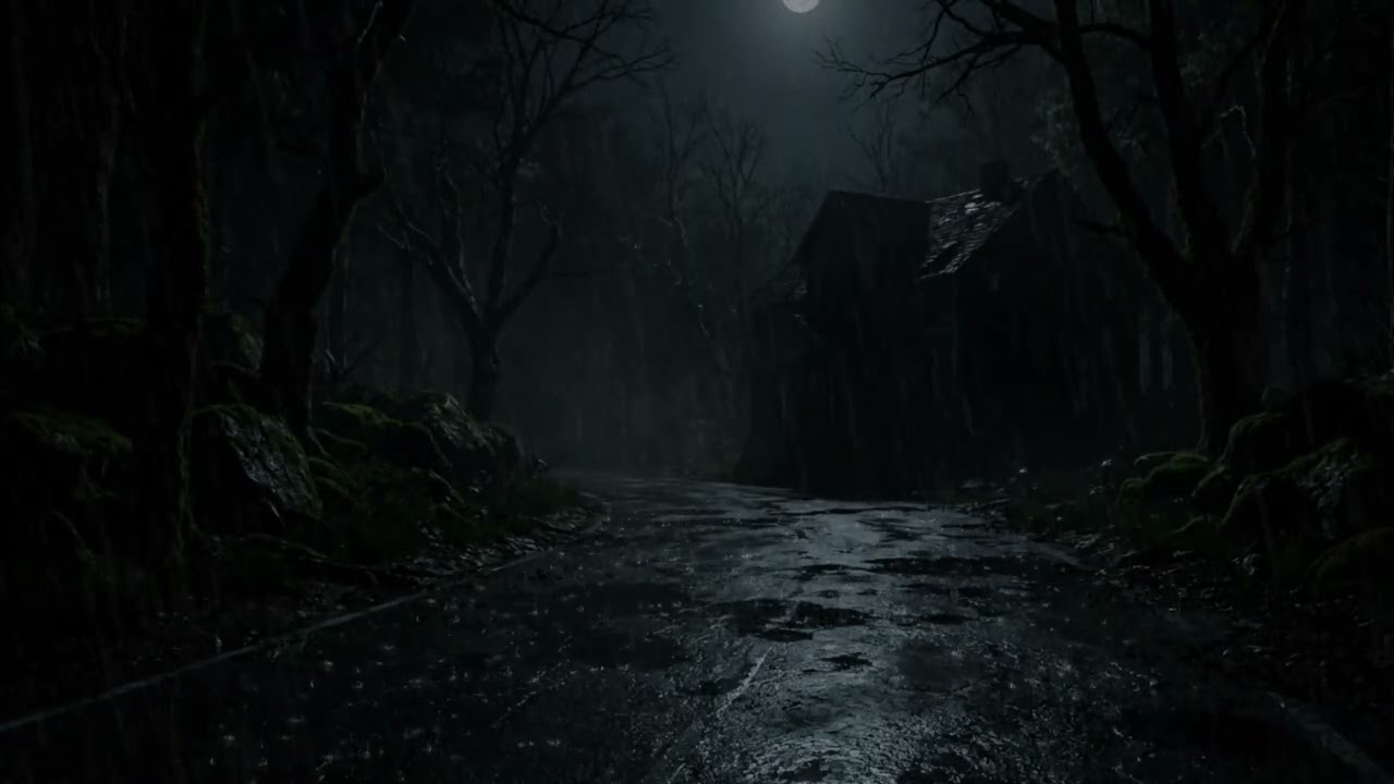 Heavy Rain at a Forest Cabin with Fireplace | Cozy Sleep ASMR