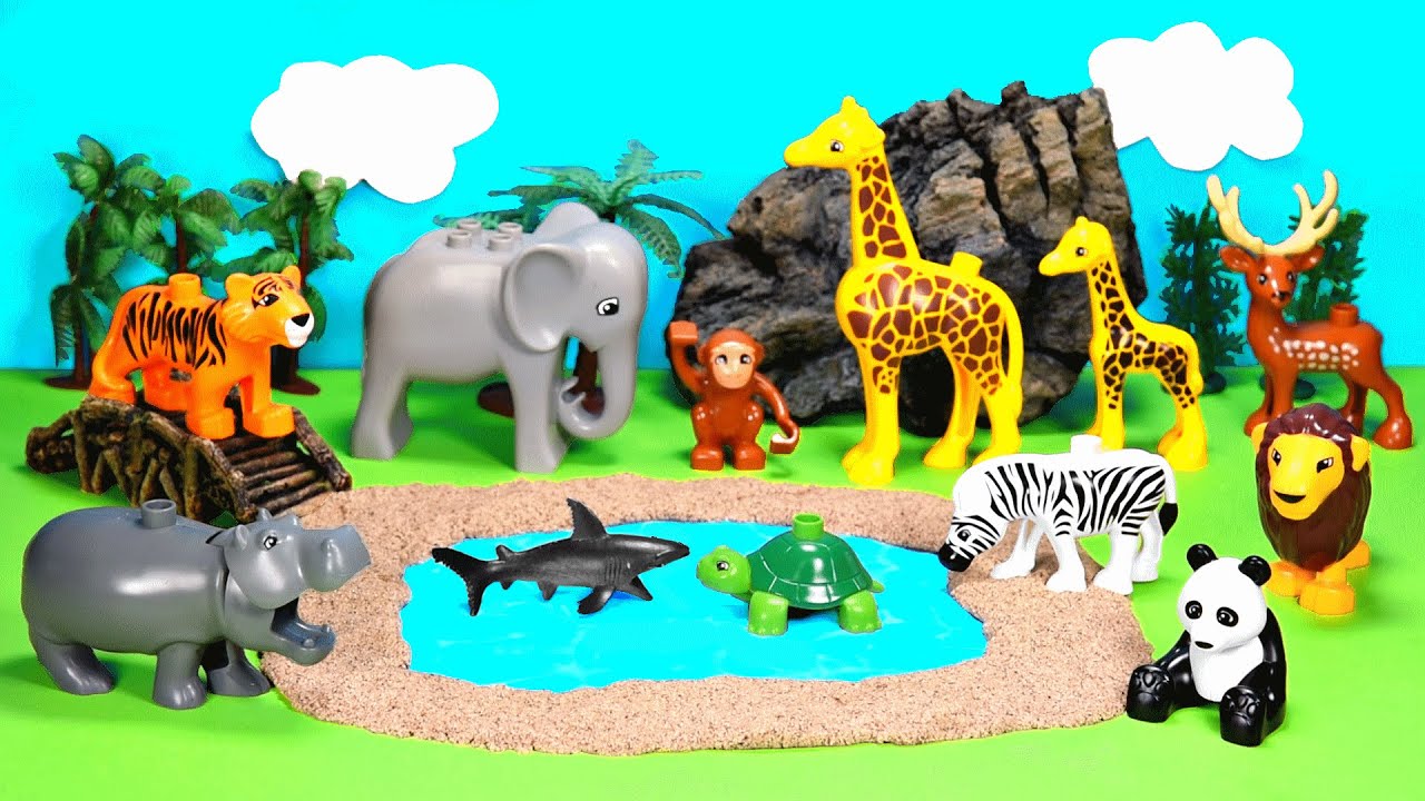 Safari Dioramas For Playmobil Animal Figurines with Zoo Animals Names