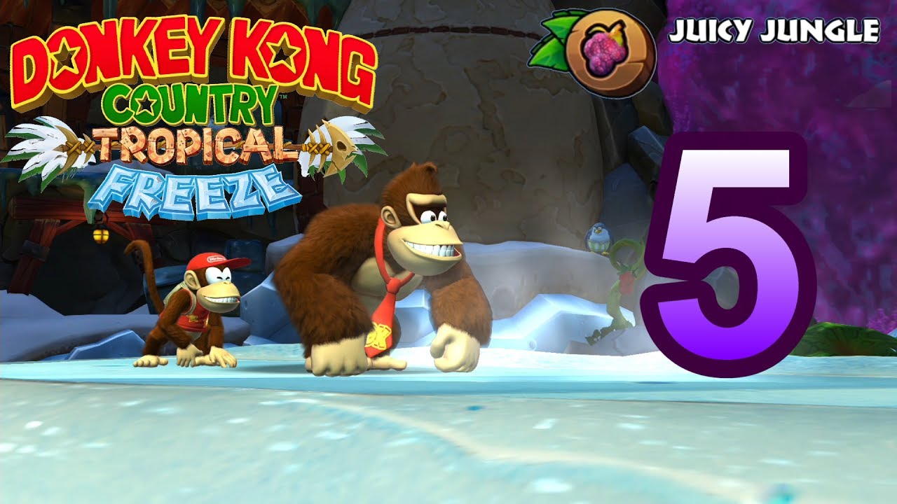 Donkey Kong Country Tropical Freeze - World 5 [Juicy Jungle] | No Damage / All Collectibles