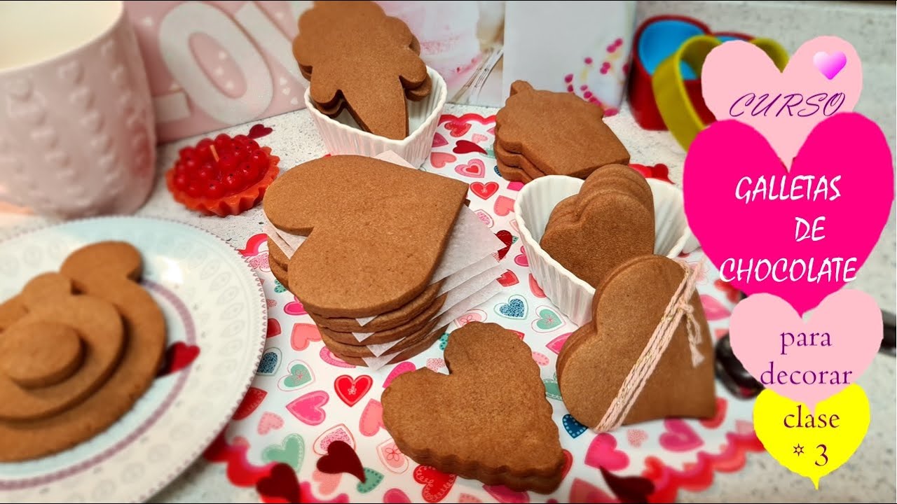 CURSO GALLETAS DE CHOCOLATE PARA DECORAR. Clase *3/ decoration cookies