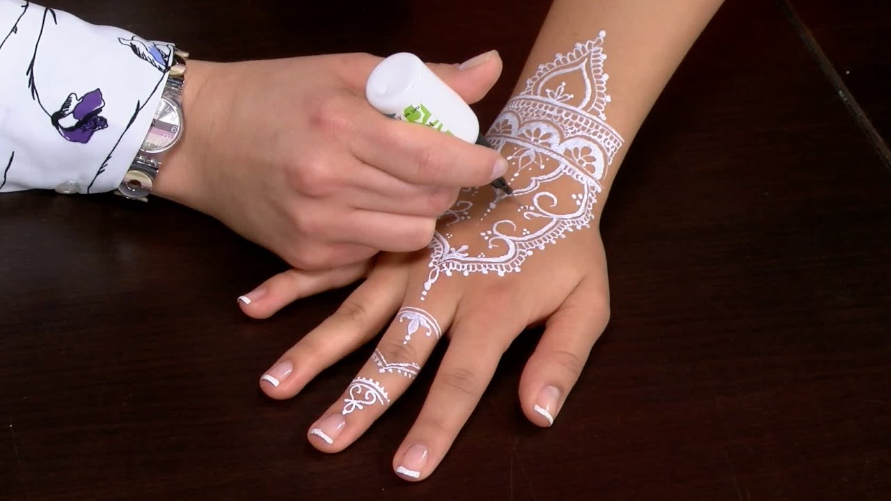 Como Hacer un Diseño Arabe con Henna Blanca - Hogar Tv  por Juan Gonzalo Angel